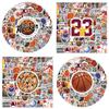 100PCS Basketball Stickers for Scrapbooking Vinyl Waterproof Stickers for Water Bottle Laptop Skateboard Guitar Perfect for Basketball Team Lovers Kids Teens Christmas Stocking Stuffers for Boys Girls view 3