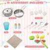 Costzon Kids Kitchen Playset, Wooden Pretend Toddler Kitchen Toy Set w/Sound, Microwave, Oven, Ice Maker, Range Hood, Stoves, Sink & 18 Accessories, Pink Play Kitchen for Girls Ages 3+ view 4