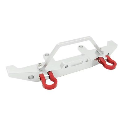 Compatible With WPL C14 C24 C24-1 Metal Anti-Collision Front Bumper 1/16 Remote Control Car 4WD Truck Track Upgrade Parts RC Accessories(Silver)