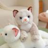 18 Inch Cat Stuffed Animals,Realistic Plush Throw Pillow,Soft Kawaii Kitty Plush Toy Gift for Kids Boys Girls (Off-White) view 4