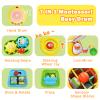 7-in-1 Activity Cube Drum Montessori Toys for Baby, Busy Toys for Toddlers with 9 Sensory Shape Blocks, Music & Light Educational Toys Christmas Birthday Gifts for Kids Boys Girls view 2