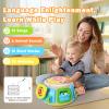 7-in-1 Activity Cube Drum Montessori Toys for Baby, Busy Toys for Toddlers with 9 Sensory Shape Blocks, Music & Light Educational Toys Christmas Birthday Gifts for Kids Boys Girls view 3