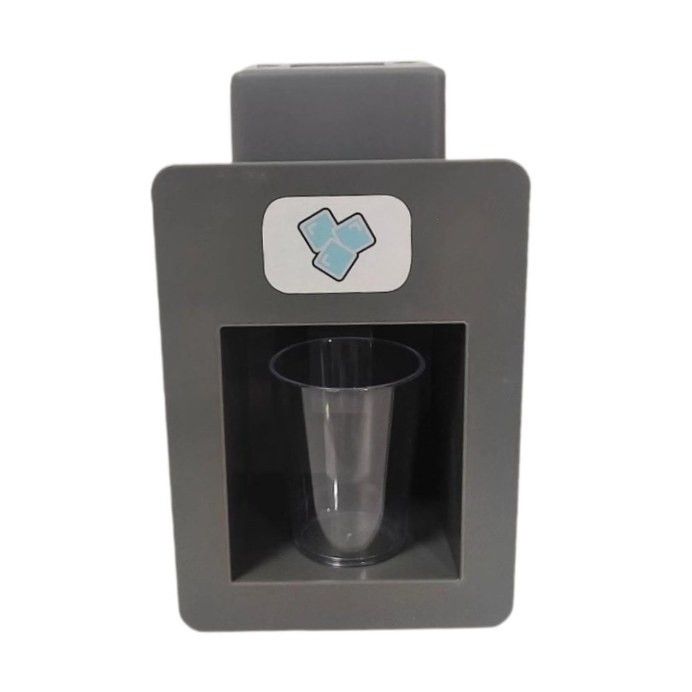 Luwecf Pretend Play Ice Maker Toy for Kids with Transparent Cup Simulation Ice Dispenser Develop Fine Motor Skill Developmental Fun