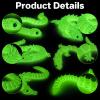 3Dgenius 3D Printed Animals with Glow in-The Dark 3D Printed Toys Articulated Large Fidget Toys with Snake, Dragon, Crocodile, Gecko, Lizard & Caterpillar, Perfect for Home Dcor & Gift, 6Pack2 view 3