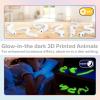 3Dgenius 3D Printed Animals with Glow in-The Dark 3D Printed Toys Articulated Large Fidget Toys with Snake, Dragon, Crocodile, Gecko, Lizard & Caterpillar, Perfect for Home Dcor & Gift, 6Pack2 view 4