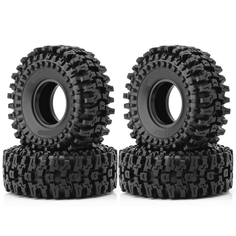 4PCS 1. 9 Crawler Tires Compatible with 1/10 Scale RC Crawlers Like FCX10 Pro UTB18 Gen8 7VS4-10