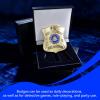 Badge for Dressing up and Role Play, Cop Cosplay Costume Accessory, Enameled & Plated, Nickel-Brass Opulent Shield Badge with Gift Box Packaging, Style3 view 4