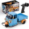 1/10 Scale 2.4G Full Proportional RC Three-Wheeler, Remote Control Car with Reverse Sound, LED Lights, Adjustable Gears, 50m Range Hobby Model for Adults - RTR (Blue) view 1