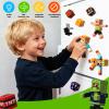 Magneverse 20 Pcs Magnetic Action Figures Playset - Magnetic Building Blocks, Magnet Cubes and Rotatable Figures Character Toys for Kids, STEM Toys, Birthday Gift for 3+ Year Old Boys Girls view 3