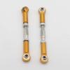 2pcs HSP 106017 166017 Aluminum Front/Rear Linkages Alloy Sonic Servos Link 08242 06016 1/10 Upgrade Parts Compatible with 94111 94188(Yellow) view 1
