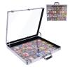 24"x20" Aluminum Card Display Case with Lock,Portable Trade Show Display Case,for Sports Card,Jewelry Craft Collector Shows,Collectible Cards view 1
