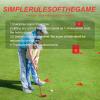 9-Hole Adults Backyard Golf Chipping Game Set, Portable Outdoor Golf Game with 2Clubs, Ideal for Golfs Beginners&Enthusiasts, Red Yard Practive Gaming for Lawn, Beach, Camping and Park (Red) view 3