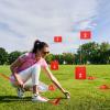 9-Hole Adults Backyard Golf Chipping Game Set, Portable Outdoor Golf Game with 2Clubs, Ideal for Golfs Beginners&Enthusiasts, Red Yard Practive Gaming for Lawn, Beach, Camping and Park (Red) view 4