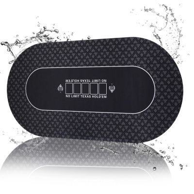 HHH HIKECUCAN Poker Mat for Table (70 X 35 Inch Black)