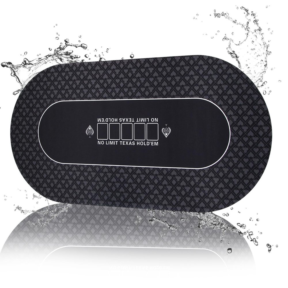 HHH HIKECUCAN Poker Mat for Table (70 X 35 Inch Black)