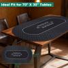 HHH HIKECUCAN Poker Mat for Table (70 X 35 Inch Black) view 2