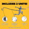 Action Figure Stand Wall Display | Flying Action Figure Display | Adjustable Metal Support Arm | Hidden Stand | Made for 6 Inch Marvel Legends | Clear | Show Off Your Flying Collectibles (2 Pack) view 3