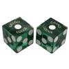 Authentic Nevada Craps Dice - Wide Selection Casino Table-Played Dice Pairs from Lake Tahoe, Reno & Other Nevada Destinations (Matching, Lake Tahoe Hyatt Regency Grand Lodge - Green Polished) view 1