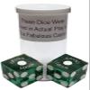 Authentic Nevada Craps Dice - Wide Selection Casino Table-Played Dice Pairs from Lake Tahoe, Reno & Other Nevada Destinations (Matching, Lake Tahoe Hyatt Regency Grand Lodge - Green Polished) view 2