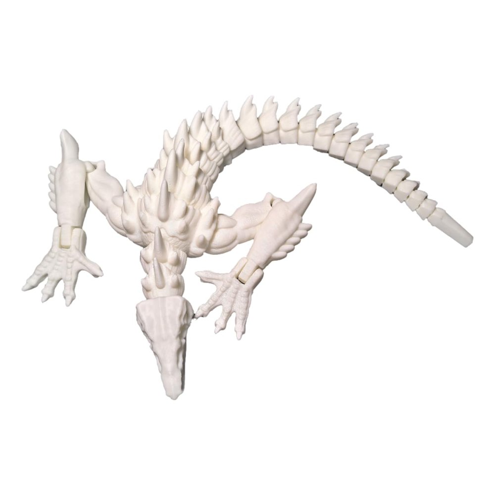 3D Printed SkullCrawler Articulated Figure, Movie Monster Series,Skull Island Lizard 3D Printed Fidget Toy (White)
