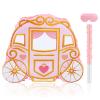 JolliLudo Princess Carriage Piata Pink Princess Birthday Party Decorations Carriage Piata with Blindfold and Bat for Birthday Girls Family Game Theme Party Supplies, 15 x 11.6 x 3 Inch view 1