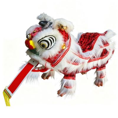 CTDWNT Lion Dance Puppet,Chinese Lion Dragon Marionette Hand String Puppet,Chinese New Year Lion Dragon Dance Toy for Spring Festival Holiday Decor (Red)