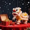 CTDWNT Lion Dance Puppet,Chinese Lion Dragon Marionette Hand String Puppet,Chinese New Year Lion Dragon Dance Toy for Spring Festival Holiday Decor (Red) view 3
