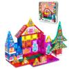 Enjoyjoy Mini Magnetic Tiles - 50PCS Travel Magnet Tiles 2025 Set Portable On-The-Go Magnetic Tiles for Kids 4-8 Creativity Magnet Building Blocks Toys Valentines Day Gifts for Kids 3+ view 1