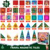 Enjoyjoy Mini Magnetic Tiles - 50PCS Travel Magnet Tiles 2025 Set Portable On-The-Go Magnetic Tiles for Kids 4-8 Creativity Magnet Building Blocks Toys Valentines Day Gifts for Kids 3+ view 3