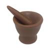 1:12 Dollhouse Mortar and Pestle Set Ceramic Kitchen Utensils Miniature Cooking Accessories for Dollhouse Kitchen Brown view 4