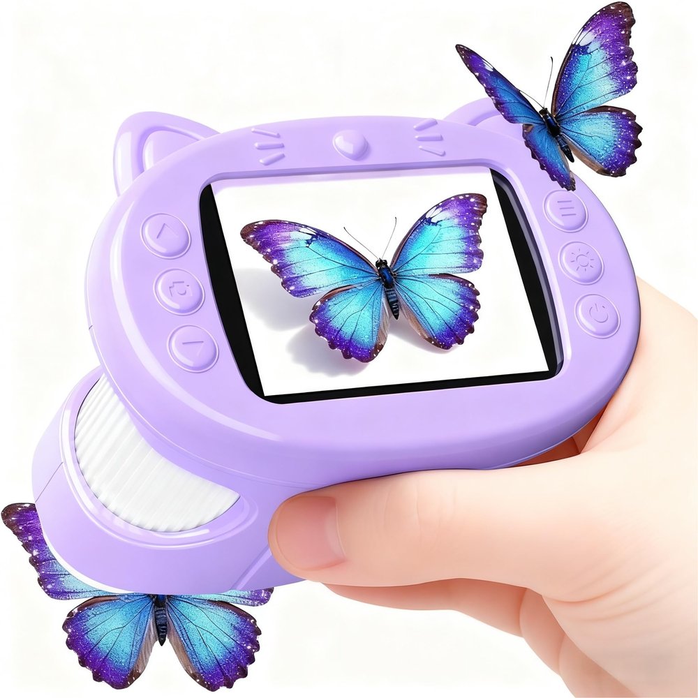 1000X Handheld Digital Microscope for Kids: 4K Mini Pocket Portable 2.4" Microscopes Toys STEM Electronic Learning Educational Science 8-12 Birthday Gift for Smart Kid 4 5 6 7 Year Old Boy Girl