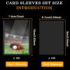 200 Count Card Sleeves Top Loaders for Cards,3"x4" Hard Plastic Card Protectors for Baseball,Sports,Football,Trading Game Cards (100 Sleeves & 100 Top Loaders) view 2
