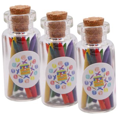Abaodam 3 Set Miniature Colored Crayons in Bottles Dollhouse Accessories Mini Crayons Models for Mini Houses Decorative Dolls with Vivid Colors and Design