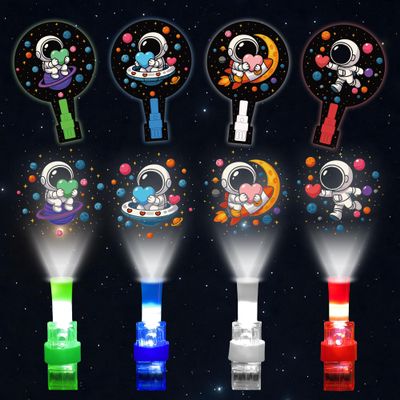 28 pack Valentines Day Gifts for Kids, LED Finger Lights with Space Astronaut themed Valentines Cards for Kids Classroom, Finger Flashlights Light Up Toys for Kids Bulk Preschool Valentines Gifts