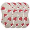 VEKELEE Christmas Santa Hat Baby Burp Cloths, Cotton Soft Absorbent Burp Cloth, Baby Bib Cloths Spit Up Rags for Newborn Boys Girls, 2 Pack, 22x11 view 3