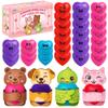 Gocozer 28 Packs Heart Stress Ball with Valentine Cards Heart Shape squishy toy Stress Relief Fidget Toy with Valentines Greeting Cards,Kids Valentines Classroom Exchange Party Favors view 1