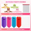 Gocozer 28 Packs Heart Stress Ball with Valentine Cards Heart Shape squishy toy Stress Relief Fidget Toy with Valentines Greeting Cards,Kids Valentines Classroom Exchange Party Favors view 3