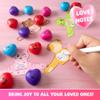 Gocozer 28 Packs Heart Stress Ball with Valentine Cards Heart Shape squishy toy Stress Relief Fidget Toy with Valentines Greeting Cards,Kids Valentines Classroom Exchange Party Favors view 4