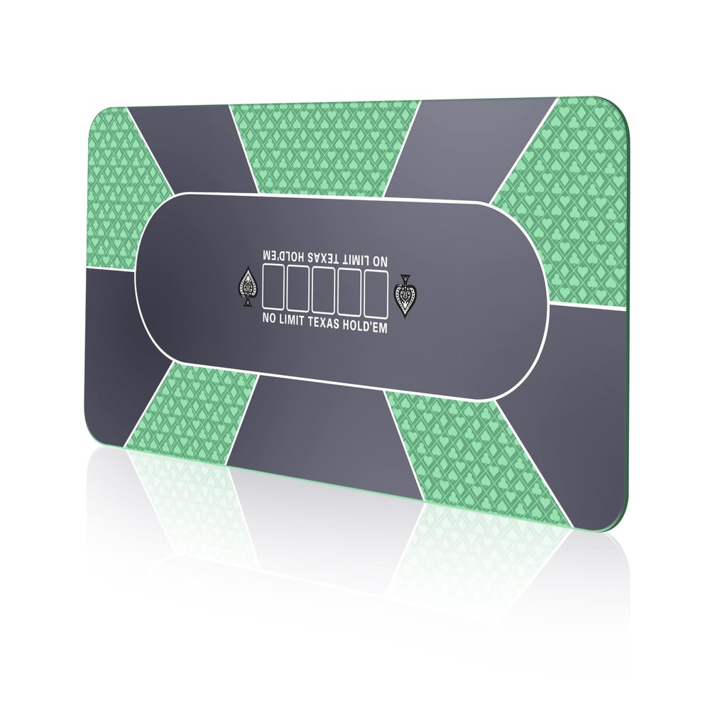 Poker Mat for Table (70 X 35 Inch Green & Blue)