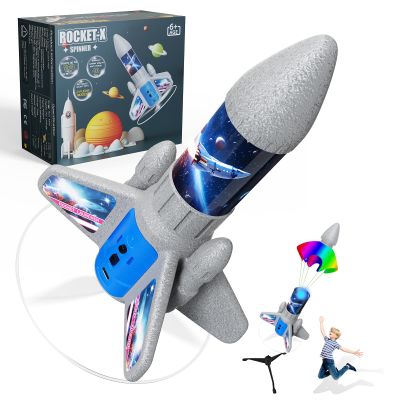 Rocket Launcher for Kids - 200 Ft of Flight Altitude, 2026 New Model Auto Electric Spinner Rocket Toys with Safe Parachute, Easter Birthday Gifts for Boys & Girls Age 6 7 9 10 11 12 8-13 Years Old