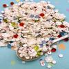 Christmas Lights Frosty Snow Caviar Pearl Sprinkle Mix, Holiday Faux Pearls for Crafts, Slime, Resin, Nail Art, Decoden Decoration Supplies (Container) view 1