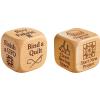 6-Sided Quilting Decision Dices, 2PCS Wooden Quilting Dice with Engraved Task, Creative Craft Tool for Sewing Enthusiasts view 1