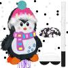 16.9 Inch Penguin Piata Winter Penguin Birthday Party Favor Supplies with Stick Snowflake Confetti and Blindfold Gift for Winter Theme Party Holiday Celebration view 1