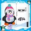 16.9 Inch Penguin Piata Winter Penguin Birthday Party Favor Supplies with Stick Snowflake Confetti and Blindfold Gift for Winter Theme Party Holiday Celebration view 2