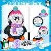 16.9 Inch Penguin Piata Winter Penguin Birthday Party Favor Supplies with Stick Snowflake Confetti and Blindfold Gift for Winter Theme Party Holiday Celebration view 3