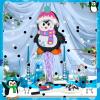 16.9 Inch Penguin Piata Winter Penguin Birthday Party Favor Supplies with Stick Snowflake Confetti and Blindfold Gift for Winter Theme Party Holiday Celebration view 4