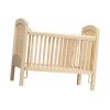 1/12 Miniature Wooden Baby Doll Cradle Bed Dollhouse Crib for Girls Decor Ornament 4.41x2.76x4.02inch view 1