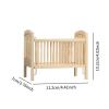 1/12 Miniature Wooden Baby Doll Cradle Bed Dollhouse Crib for Girls Decor Ornament 4.41x2.76x4.02inch view 2