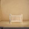 1/12 Miniature Wooden Baby Doll Cradle Bed Dollhouse Crib for Girls Decor Ornament 4.41x2.76x4.02inch view 3