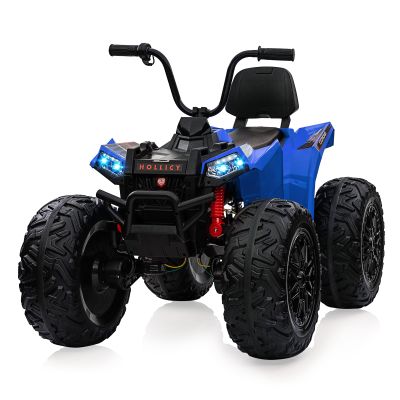 24V Electric Ride-On Car for Kids, All-Terrain ATV with Parental Remote, Puncture-Proof Tires, LED Lights & Music. Ideal Gift for Children Ages 3-8